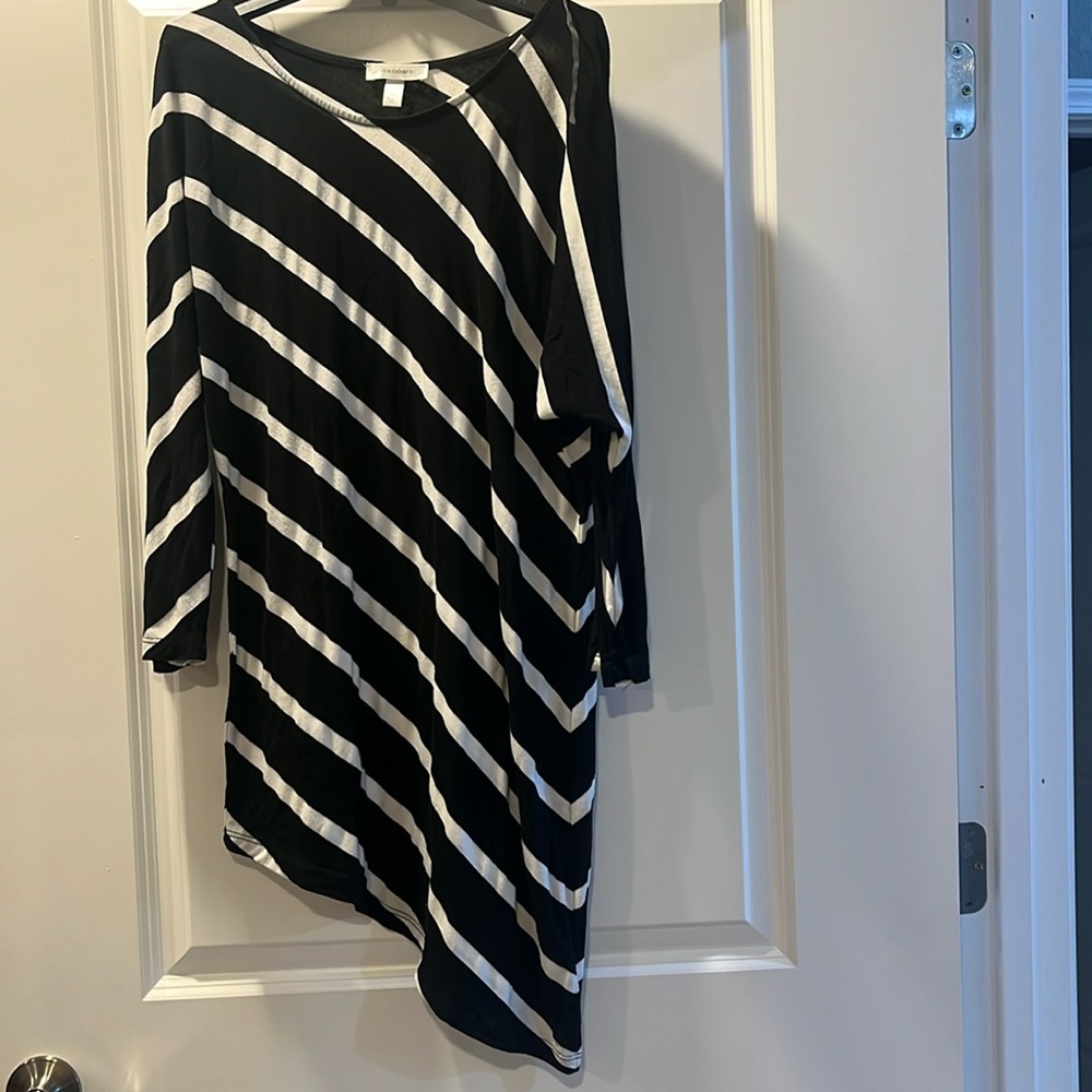 Women’s Dressbarn Medium Dress black and white stripes.